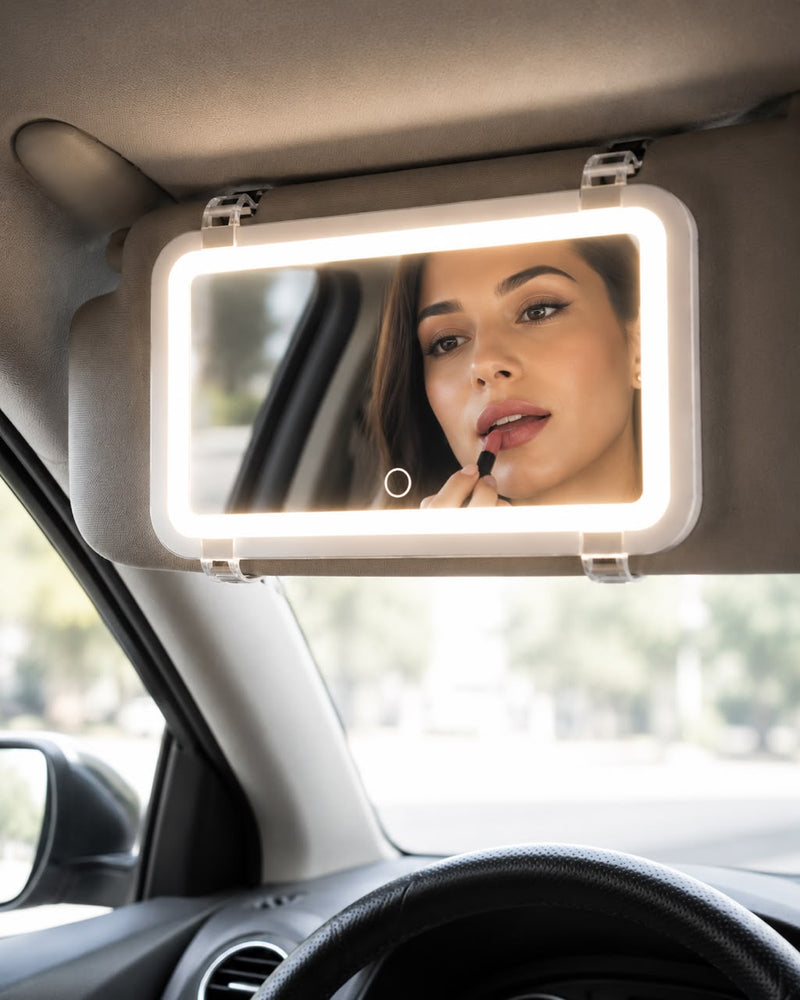 LumiVisor™ | Espejo LED Premium para Maquillaje en Auto