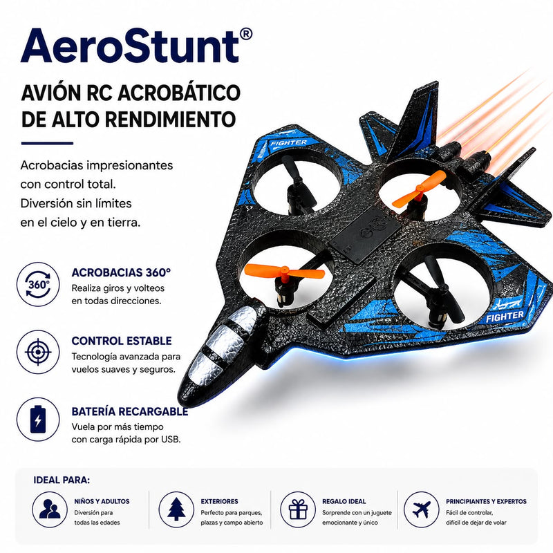 AeroStunt™ | Avión Acrobático RC 360°
