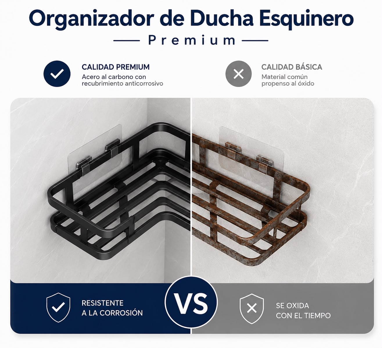 CornerPro™ | Organizador de Ducha Premium 5 en 1