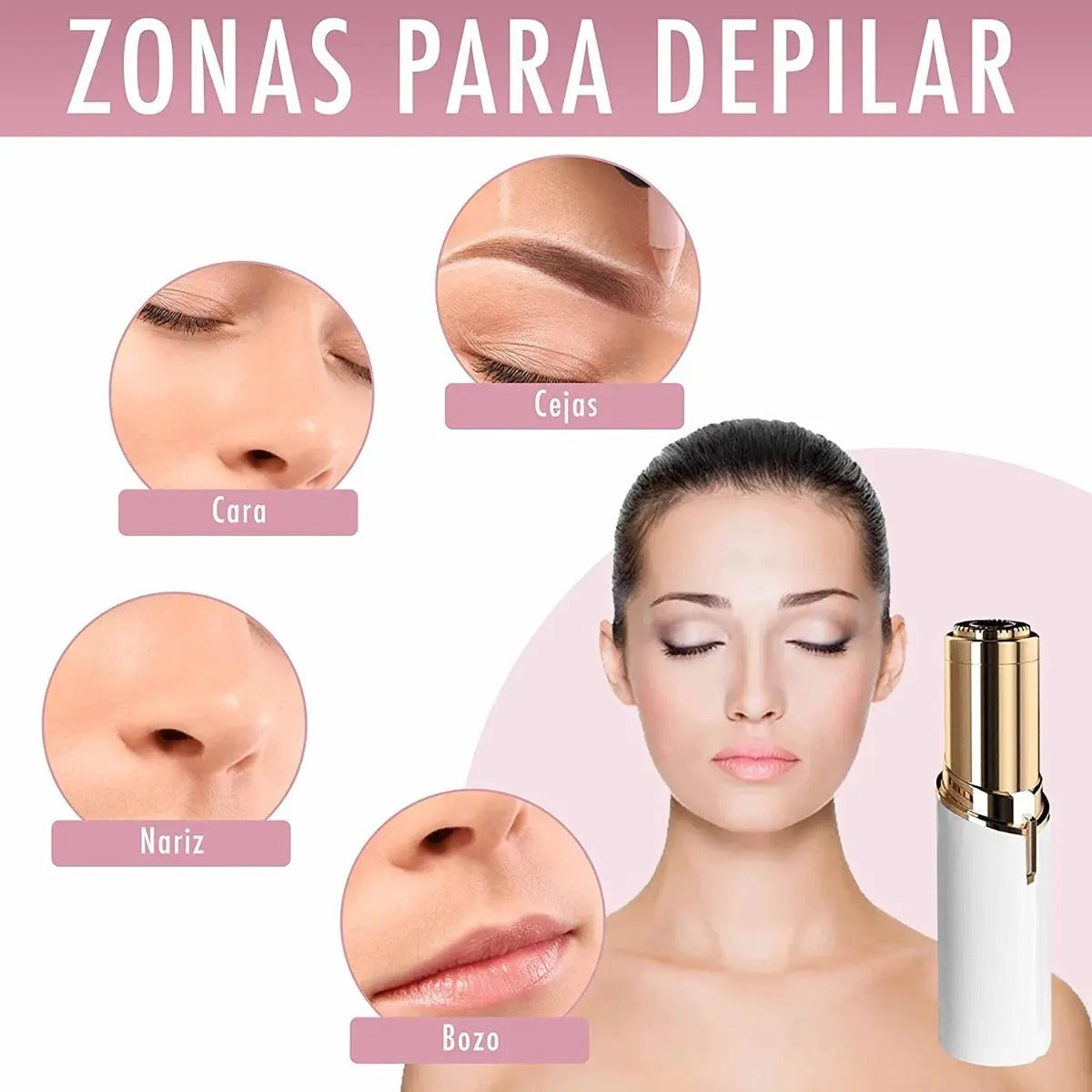 Depilador de Vello Facial a Batería Recargable®